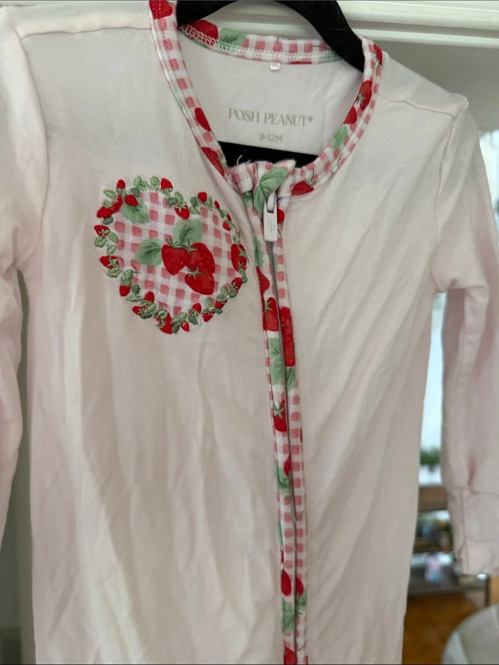 Posh Peanut Sweet Strawberries Convertible Zippy Pajamas